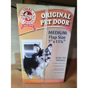 Pet Door Ideal Pet Products Plastic Medium Flap Size 7" x 11 1/4" Dog Kennel